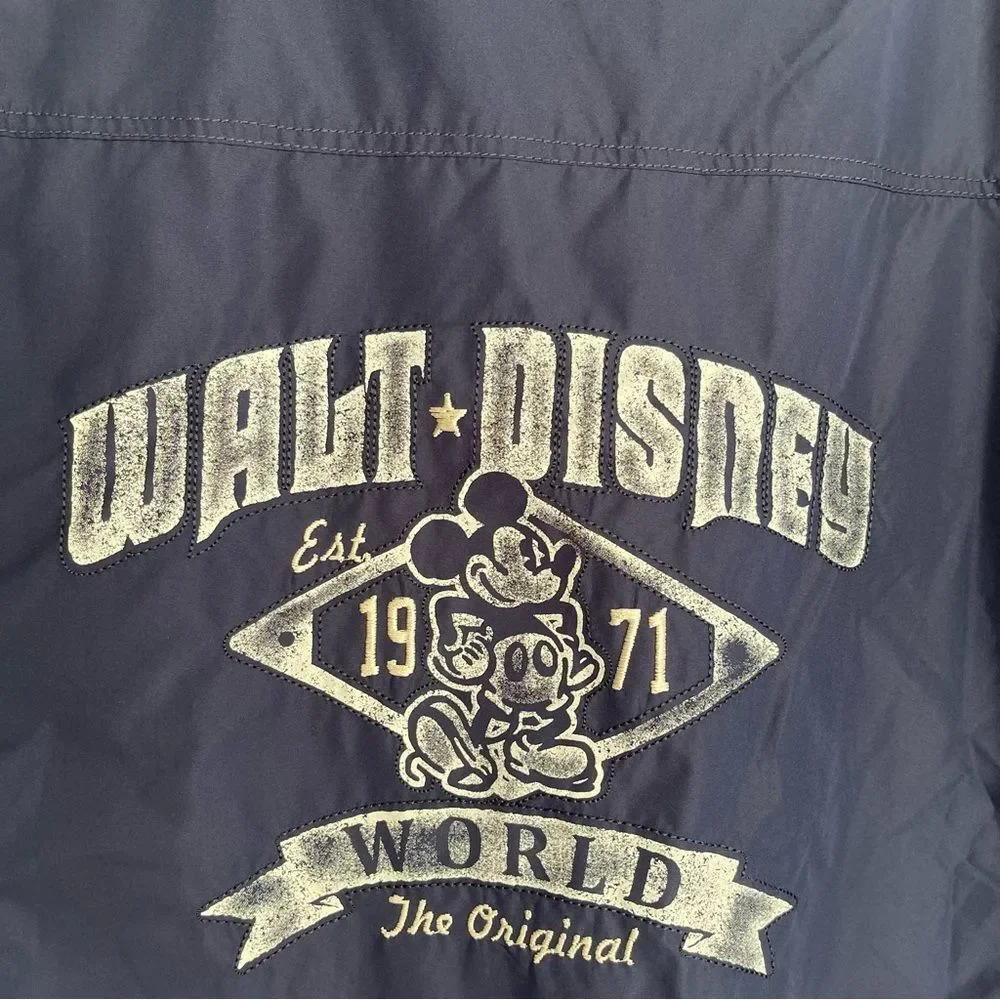 Disney Parks Navy Windbreaker Jacket Size Medium